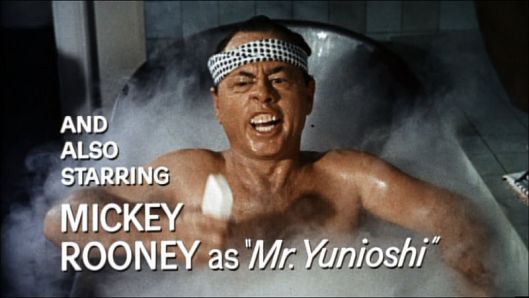 I first saw Breakfast at Tiffany's in 2013. I couldn't believe the character of Mr. Yunioshi.